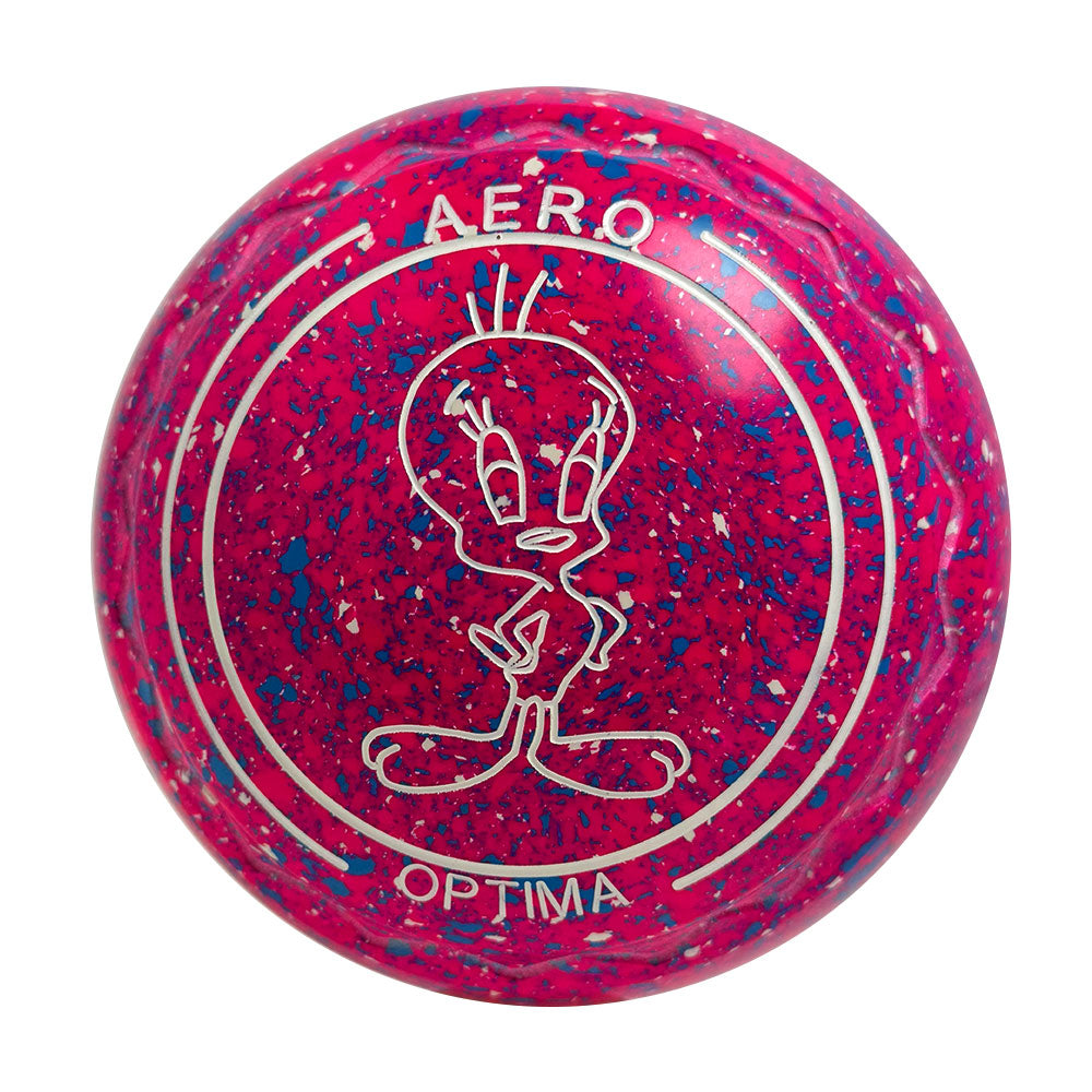 Aero Optima Lawn Bowls 2 Heavy Z-Scoop Raspberry - 254981