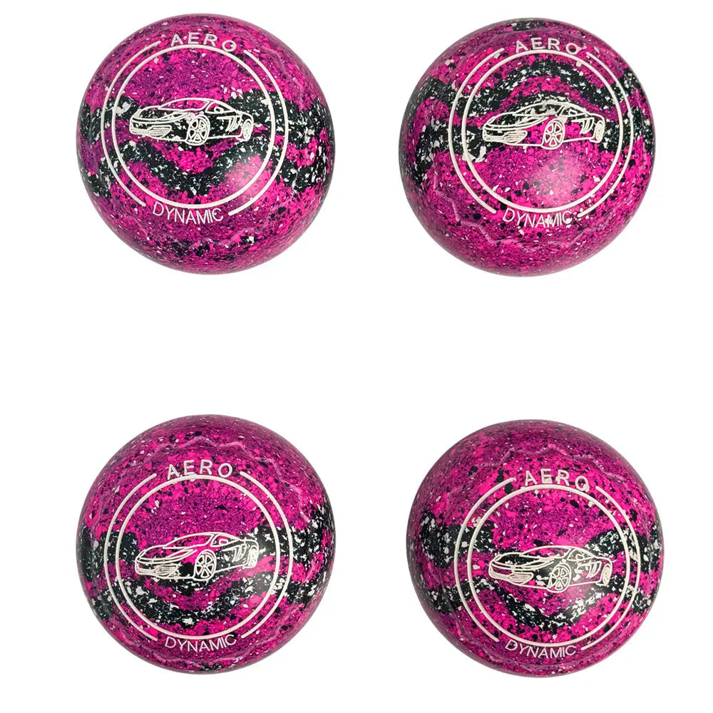 Aero (Pre-Owned) Dynamic Lawn Bowls 3 Heavy Z-Scoop Fuschia/Onyx Swirl -255121 Aero Bowls