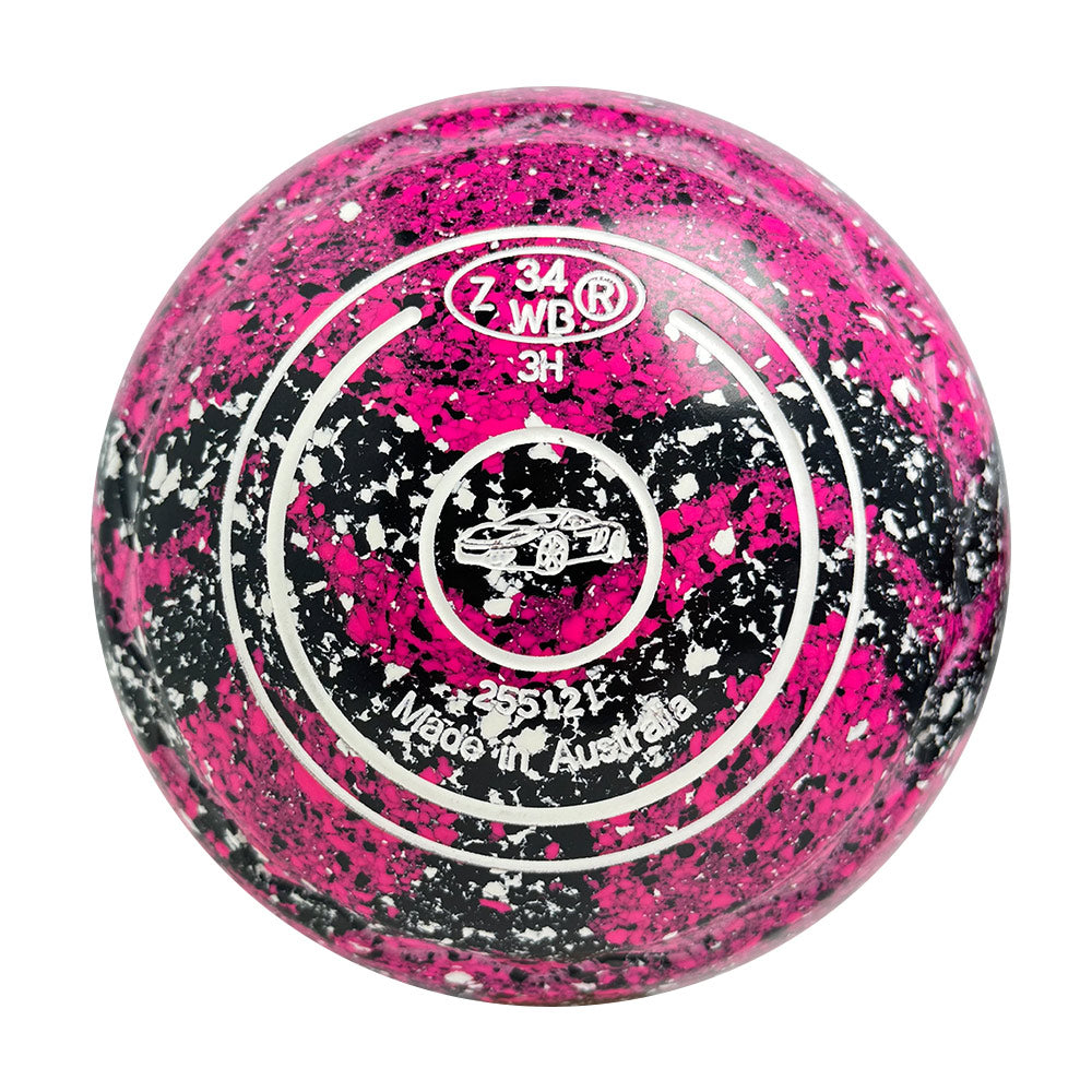 Aero Dynamic Lawn Bowls 3 Heavy Z-Scoop Fuschia/Onyx Swirl -255121