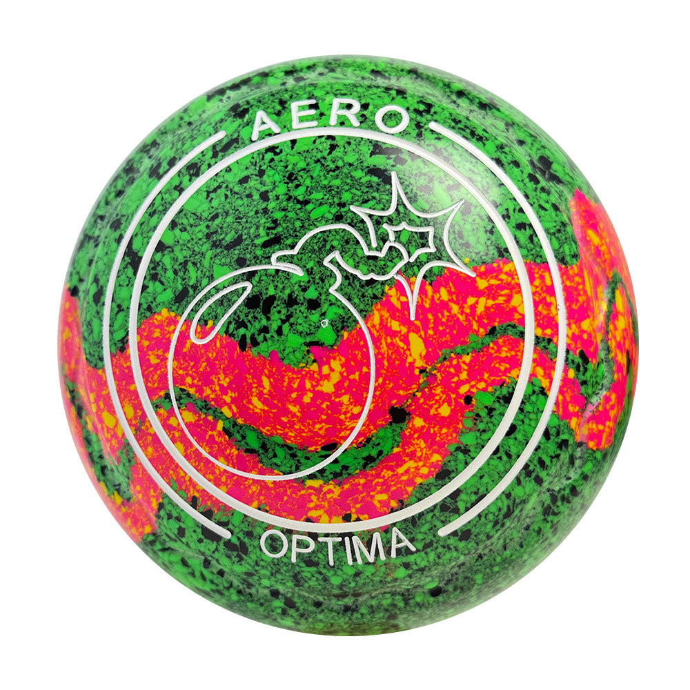 Aero Optima Lawn Bowls 3 Heavy Z-Scoop Mars/Tequilia Sunrise Swirl - 255215