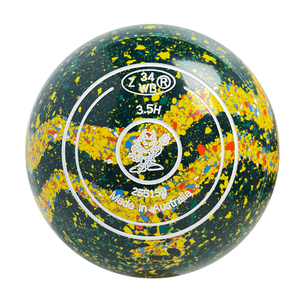 Aero Optima Lawn Bowls 3.5 Heavy Non-Gripped Matilda Swirl - 255159