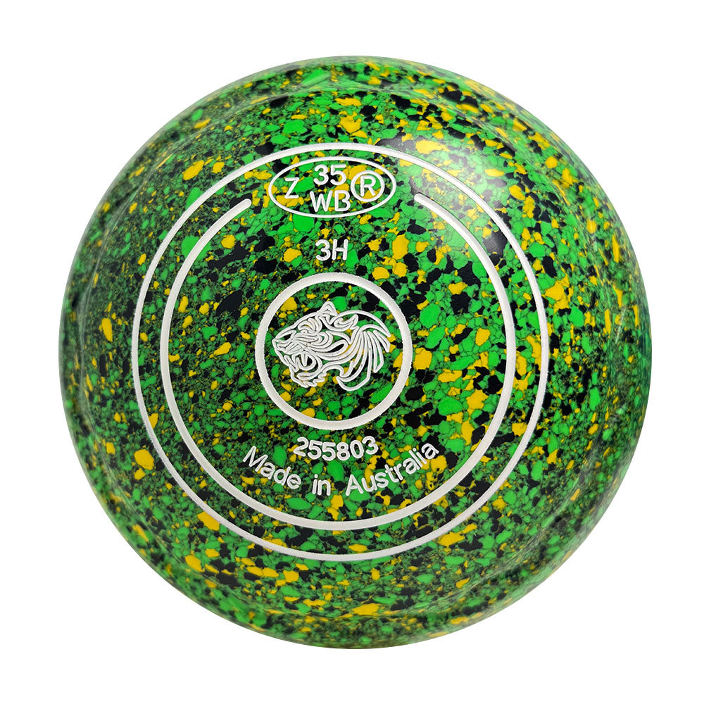 Aero Optima Lawn Bowls 3 Heavy Z-Scoop Jungle - 255803