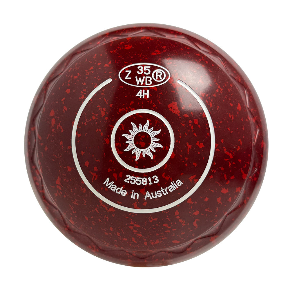 Aero Evolve Lawn Bowls 4 Heavy Z-Scoop Maroon Red - 255813