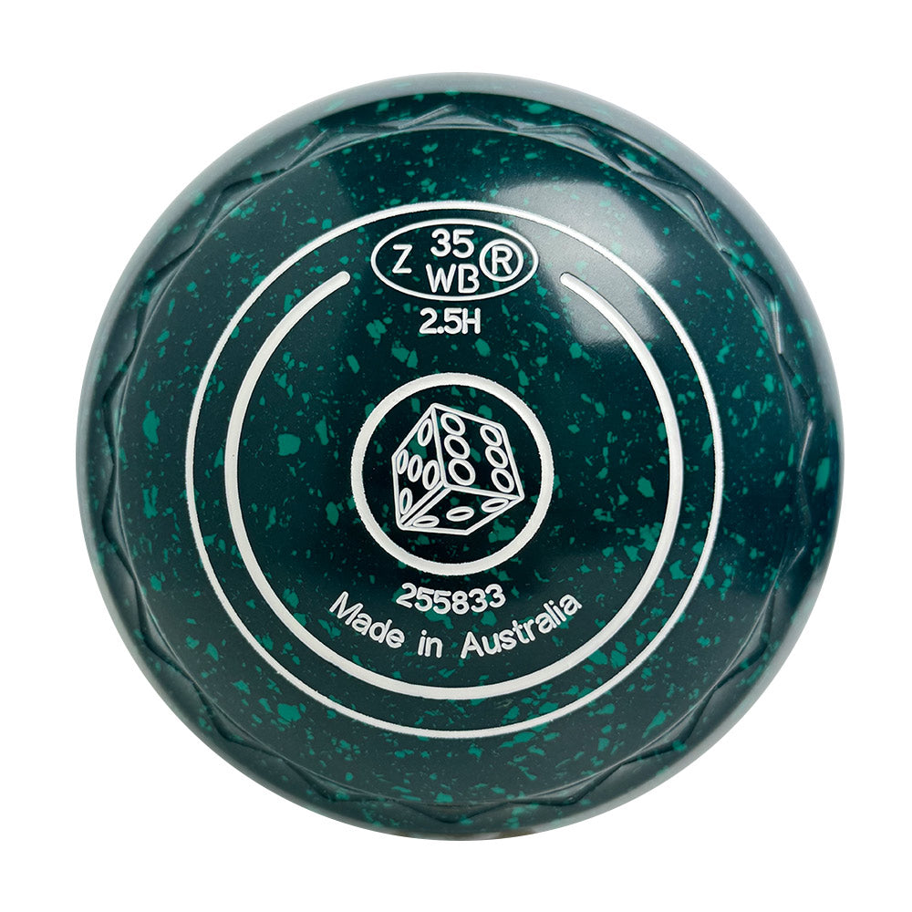 Aero Dynamic Lawn Bowls 2.5 Heavy Z-Scoop Emerald - 255833