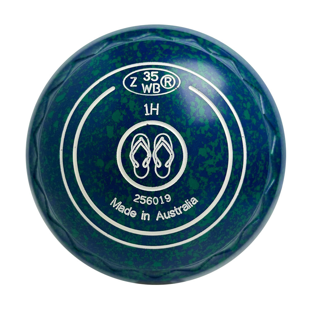 Aero Optima Lawn Bowls 1 Heavy Z-Scoop Aqua - 256019