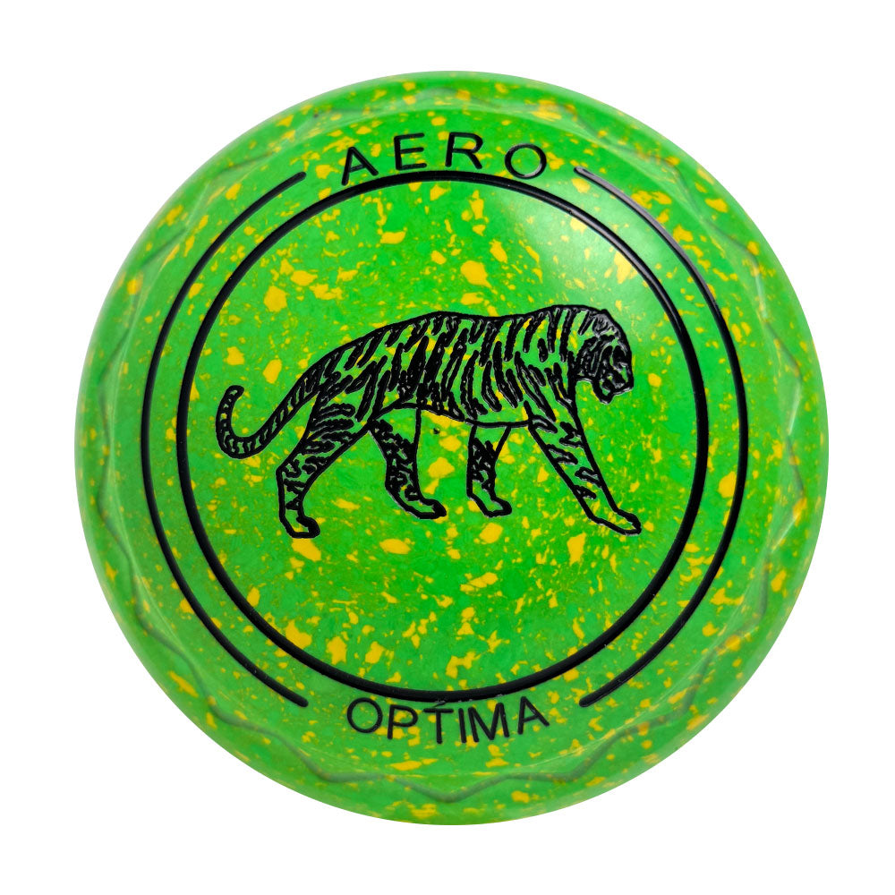 Aero Optima Lawn Bowls 3 Heavy Z-Scoop Lime - 256299