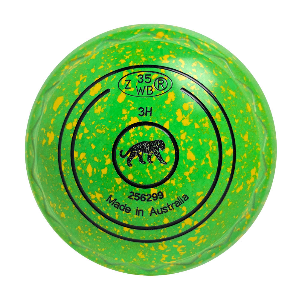 Aero Optima Lawn Bowls 3 Heavy Z-Scoop Lime - 256299