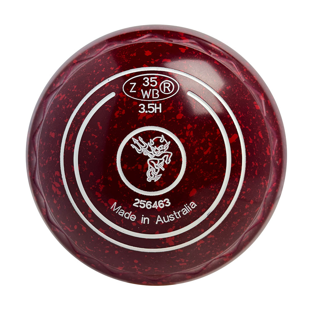 Aero Dynamic Lawn Bowls 3.5 Heavy Z-Scoop Maroon Red - 256463