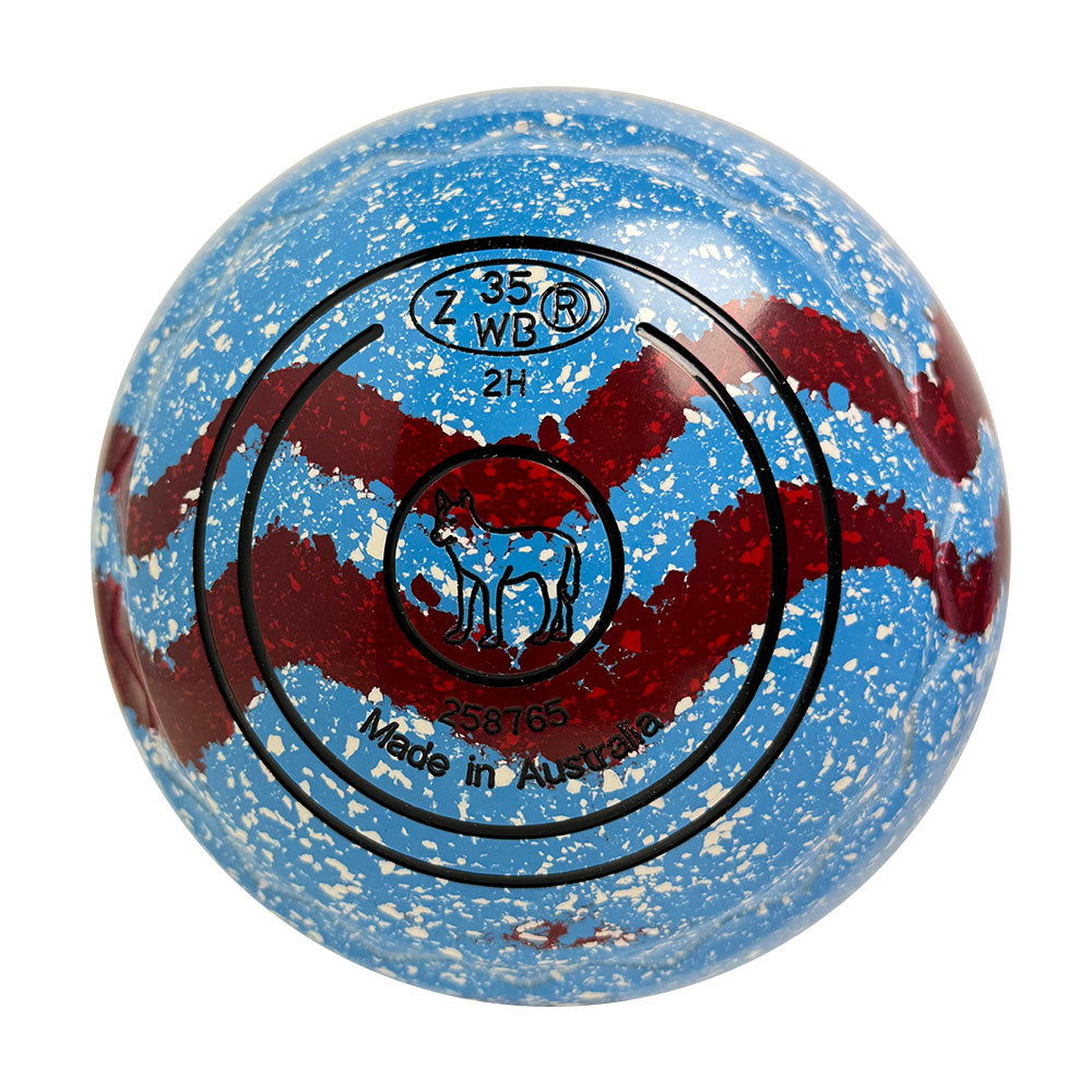 Aero Dynamic Lawn Bowls 2 Heavy Z-Scoop Azure Swirl - 258765
