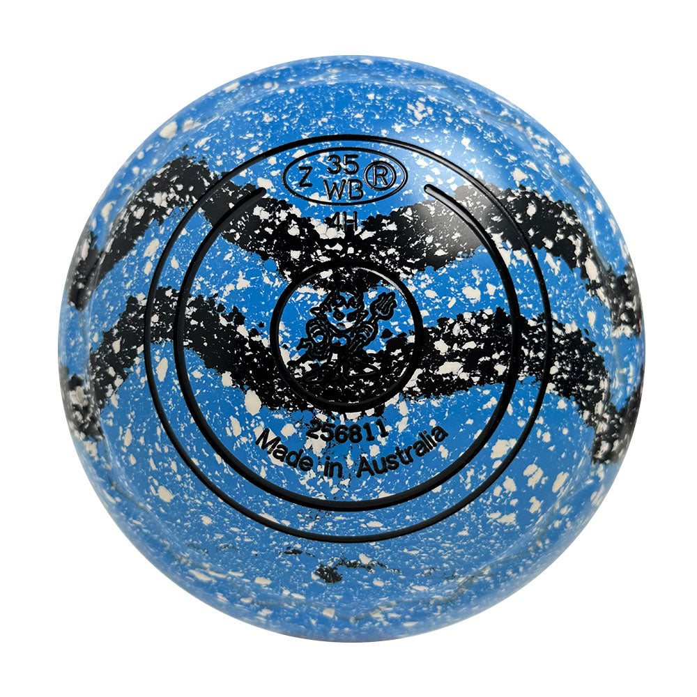 Aero Dynamic Lawn Bowls 4 Heavy Z-Scoop Azure/Onyx Swirl - 256811