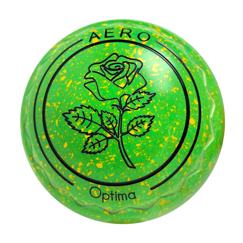 Aero Optima Lawn Bowls 1 Heavy Z-Scoop Lime - 257857 - Bowls City