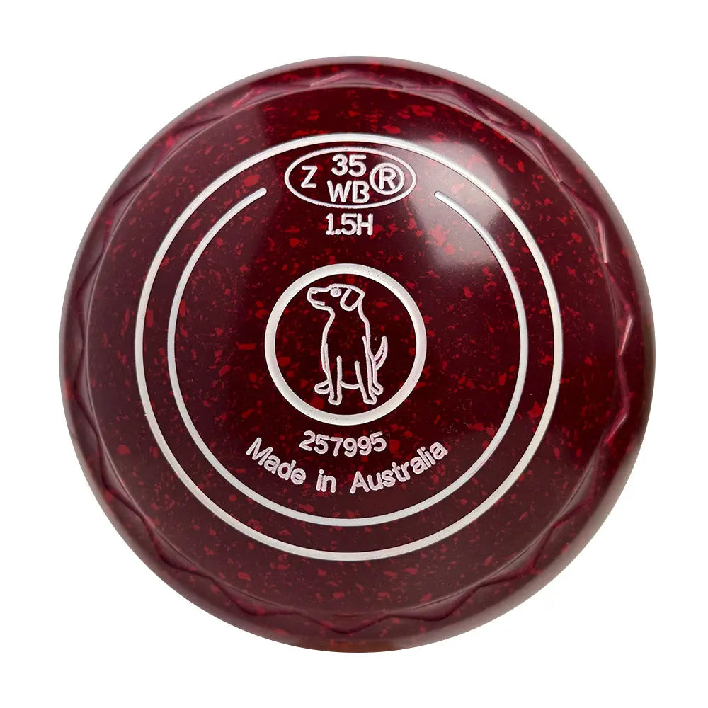 Aero Dynamic Lawn Bowls 1.5 Heavy Z-Scoop Maroon Red - 257995 - Bowls City