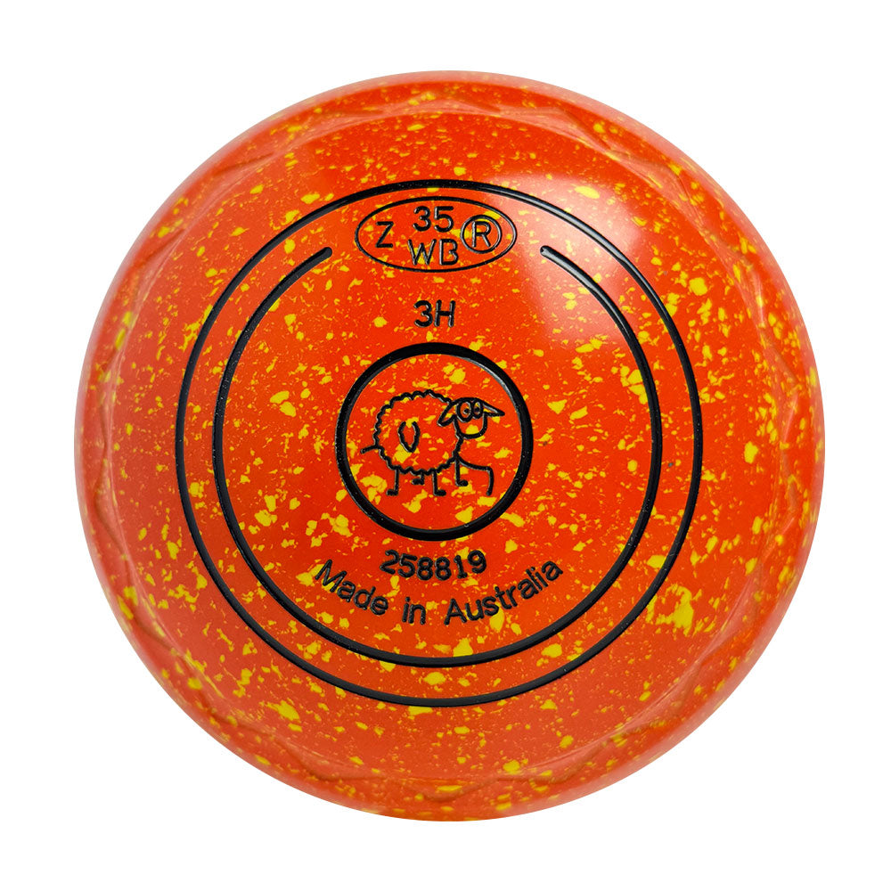 Aero Optima Lawn Bowls 3 Heavy Z-Scoop Nectarine - 258819