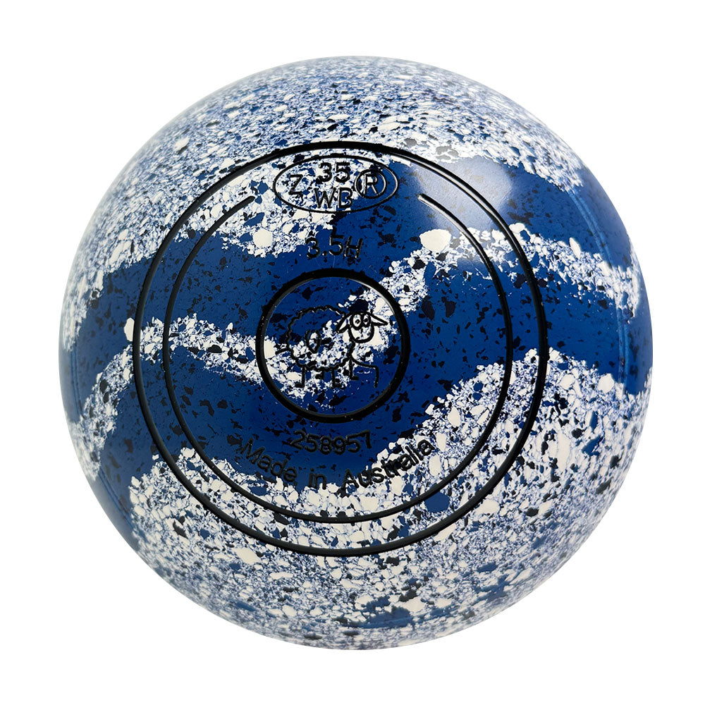 Aero Optima Lawn Bowls 3.5 Heavy Non-Gripped Glacier/Ocean Swirl - 258957