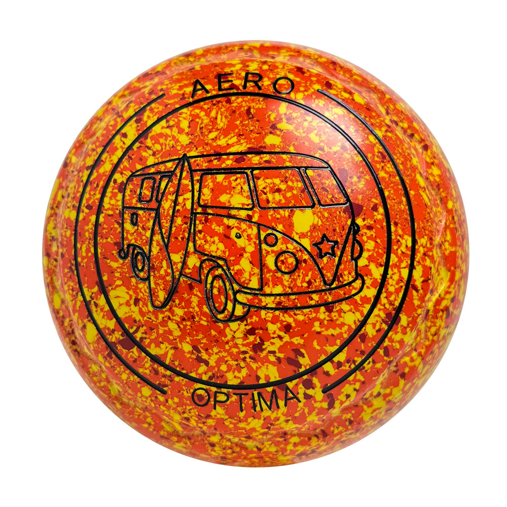 Aero Optima Lawn Bowls 2 Heavy Z-Scoop Sunrise - 259681 Aero Bowls