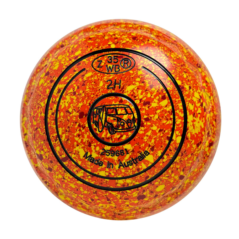 Aero Optima Lawn Bowls 2 Heavy Z-Scoop Sunrise - 259681