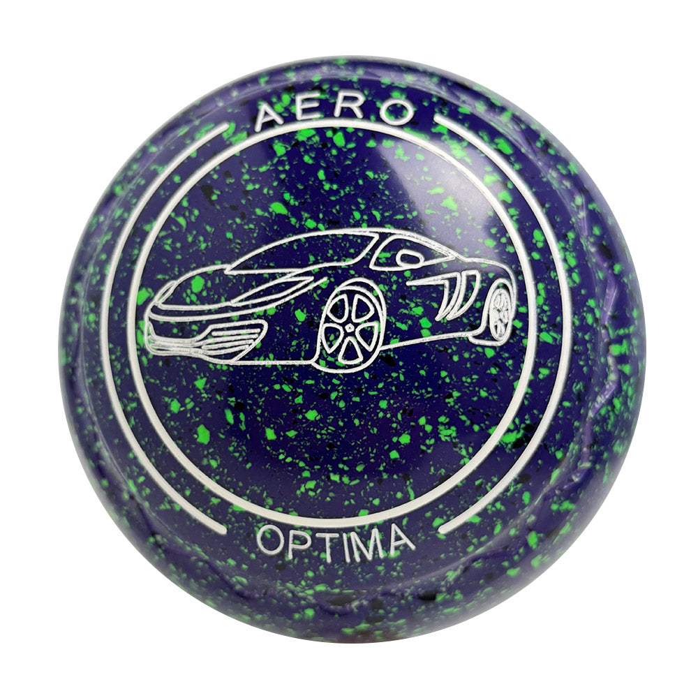 Aero Optima Lawn Bowls 3 Heavy Z-Scoop Blueberry - 259775