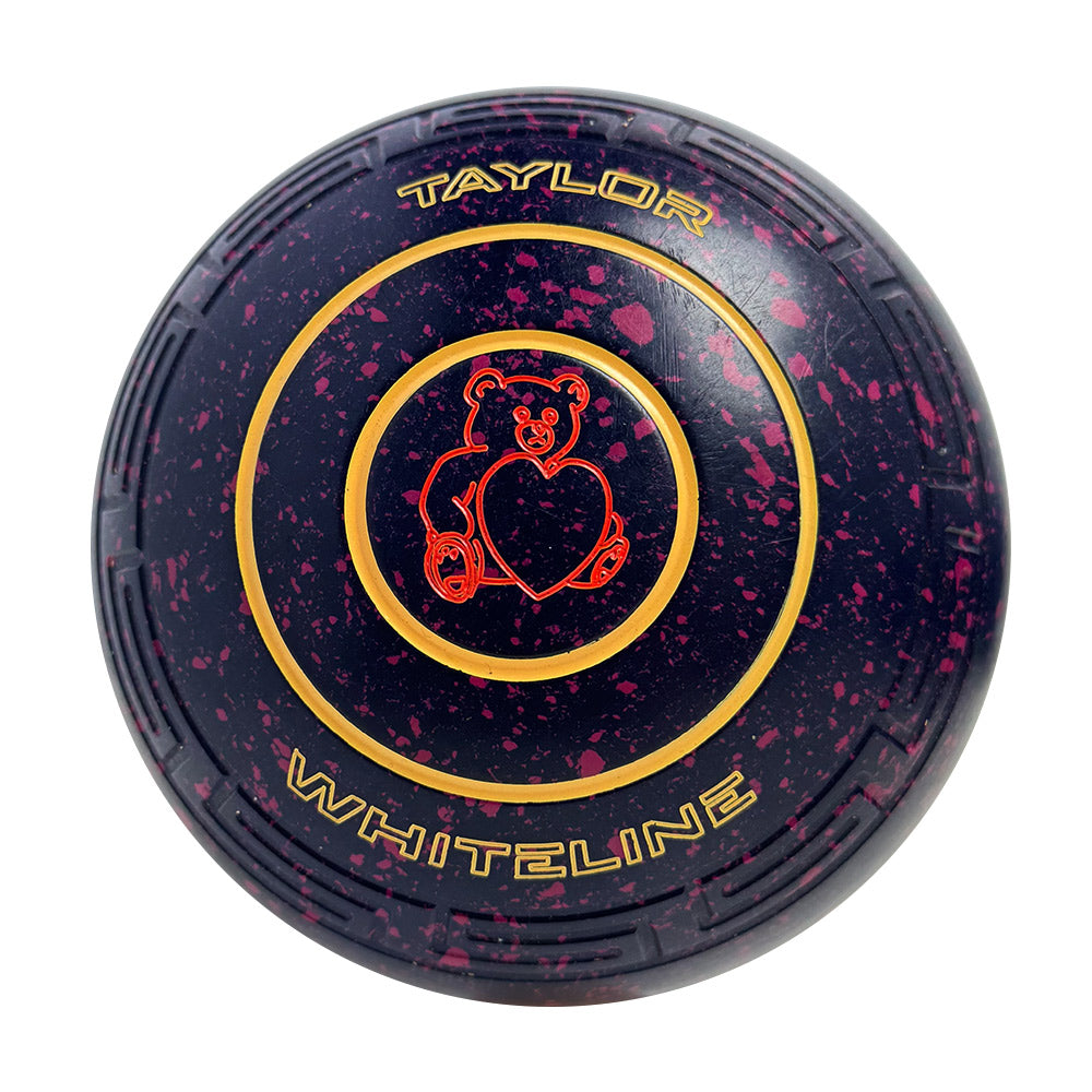 Taylor (Pre-Owned) Whiteline Lawn Bowls Size 0 Heavy Logic Grip -Dark Blue/Magenta Taylor