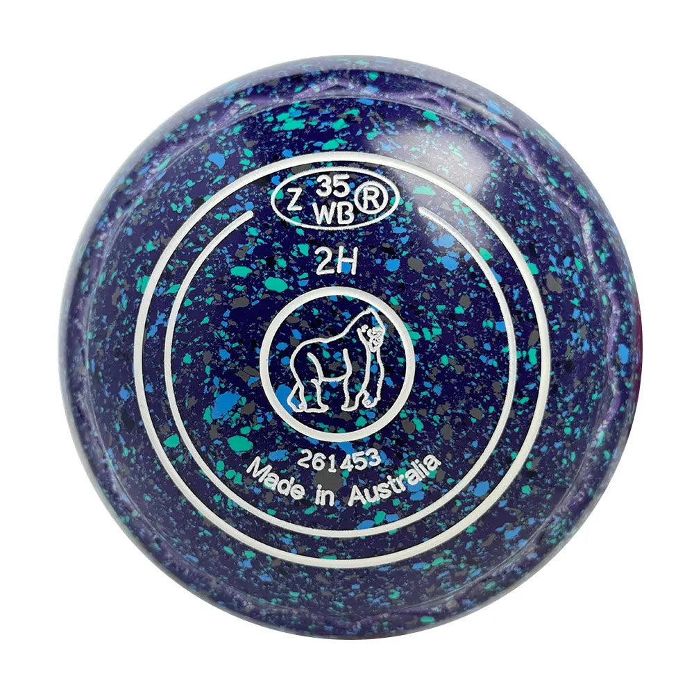 Aero Optima Lawn Bowls 2 Heavy Z-Scoop Purple Sky - 261453