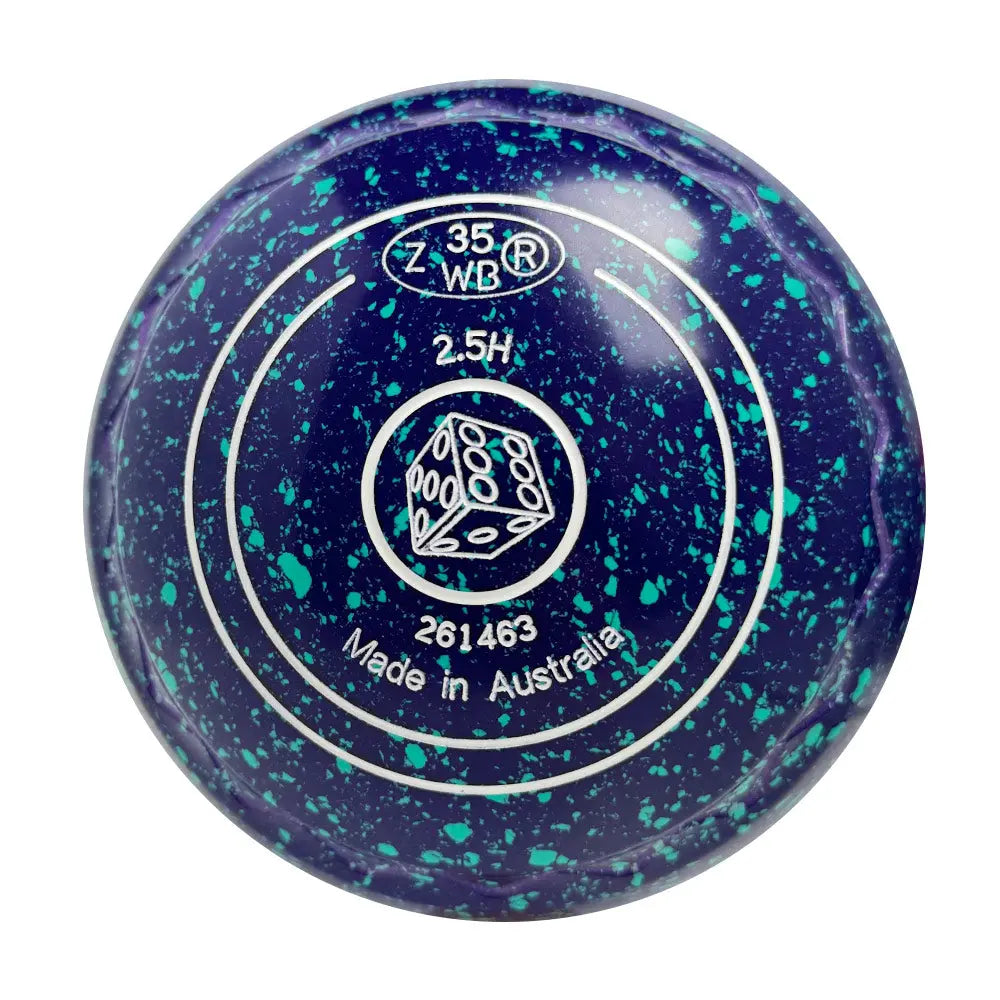 Aero Optima Lawn Bowls 2.5 Heavy Z-Scoop Grape - 261463