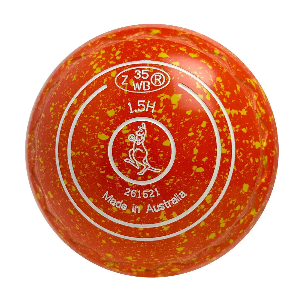 Aero Optima Lawn Bowls 1.5 Heavy Z-Scoop Nectarine - 261621 Aero Bowls