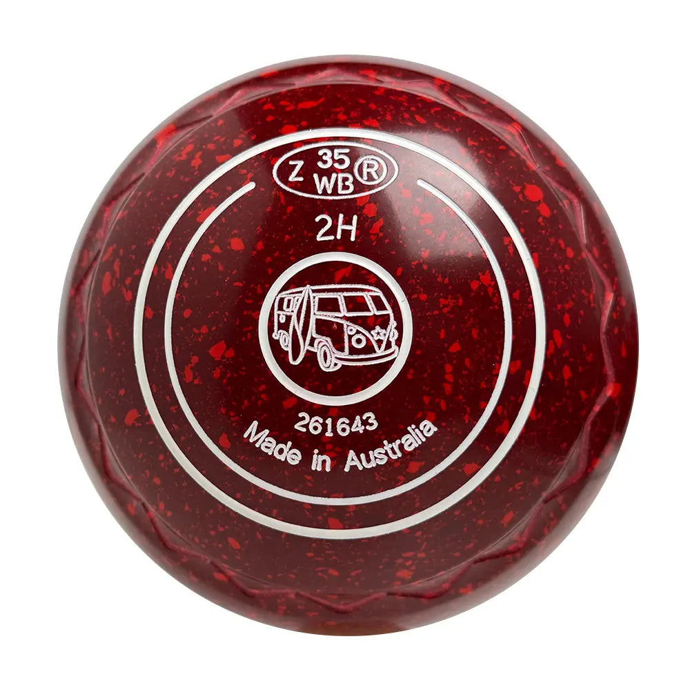 Aero Optima Lawn Bowls 2 Heavy Z-Scoop Maroon Red - 261643 Aero Bowls