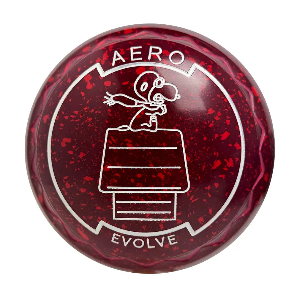 Aero Evolve Lawn Bowls 4 Heavy Z-Scoop Maroon Red - 261645 Aero Bowls