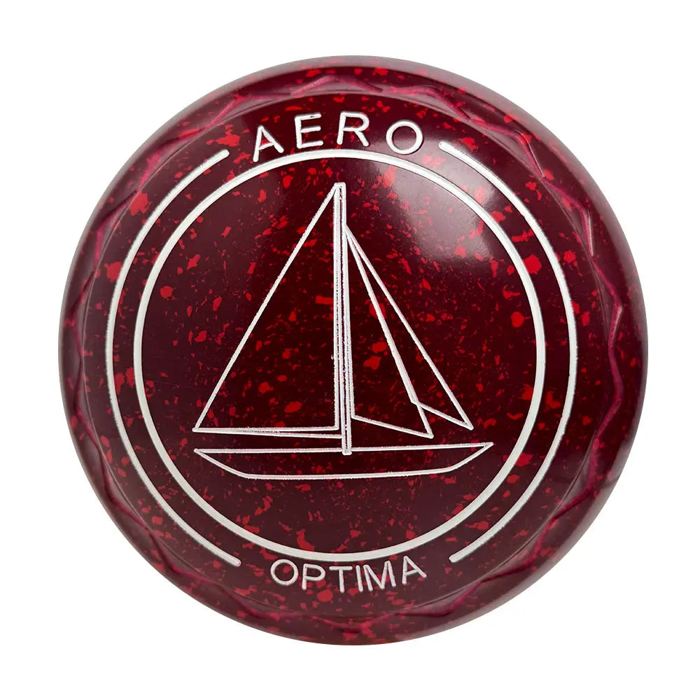 Aero Optima Lawn Bowls 4 Heavy Z-Scoop Maroon Red - 261647 Aero Bowls