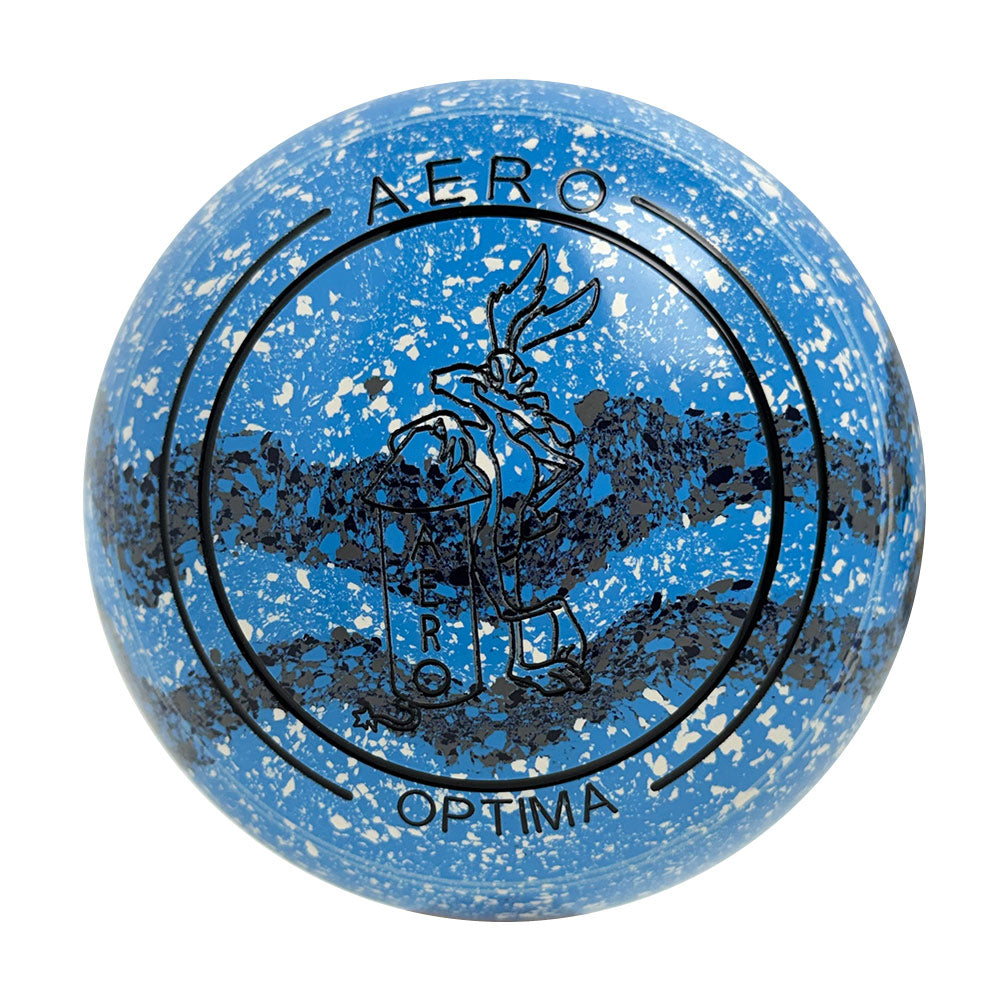 Aero Optima Lawn Bowls 3.5 Heavy Non-Gripped Azure/Verve Swirl - 262245