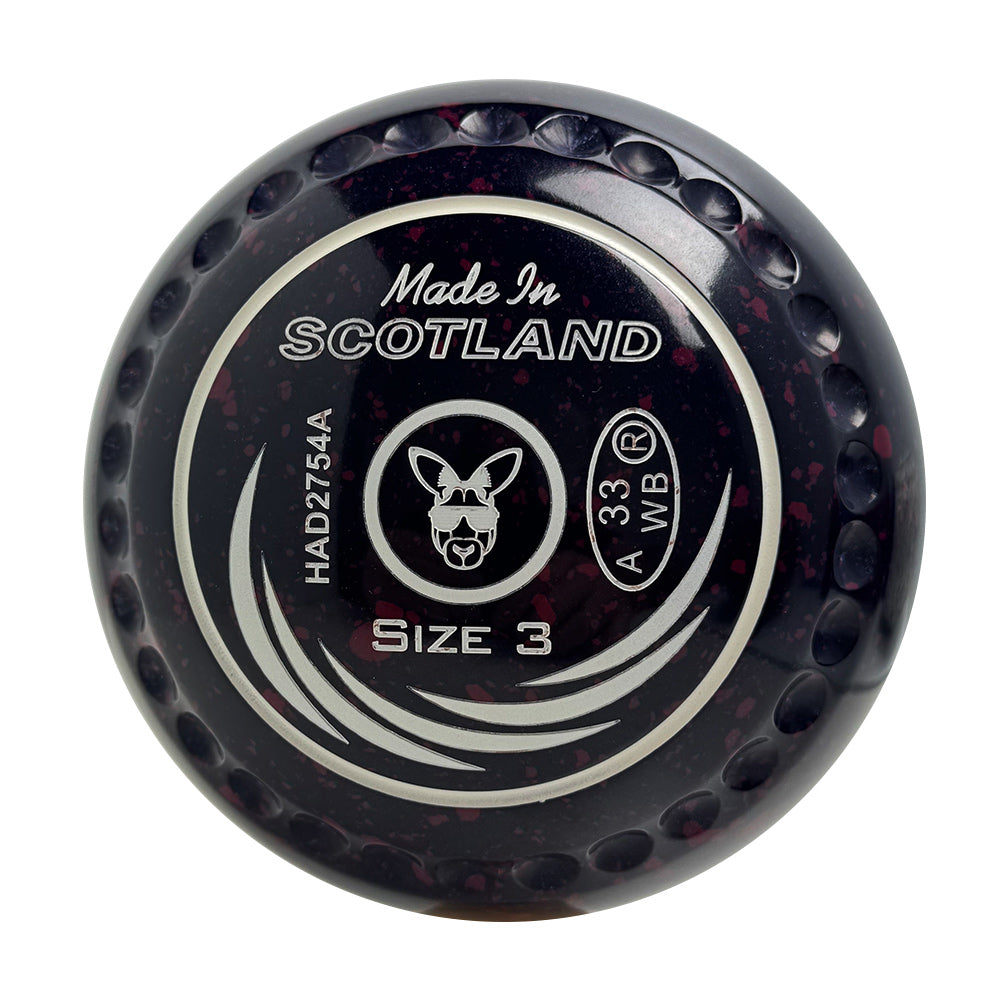 Taylor SRV Lawn Bowls Size 3 Heavy Gripped Dark Blue/Magenta - HAD2754A
