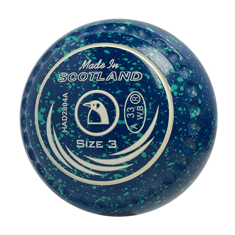 Taylor SRV Lawn Bowls Size 3 Heavy Gripped Blue/Mint HAD2804A