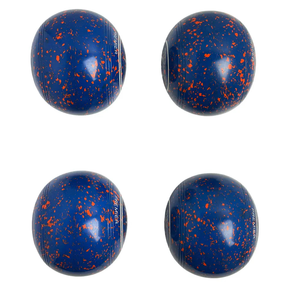 Greenmaster (Pre-Owned) Premier Lawn Bowls Size 4 Heavy Non-Gripped - Blue/Orange - AA502863A - Bowls City
