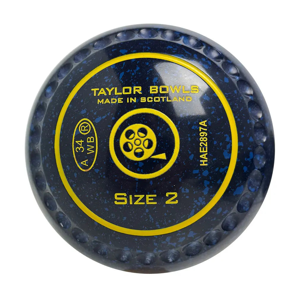 Taylor GTR Lawn Bowls Size 2 Heavy Gripped Dark Blue/Blue - HAE2897A Taylor