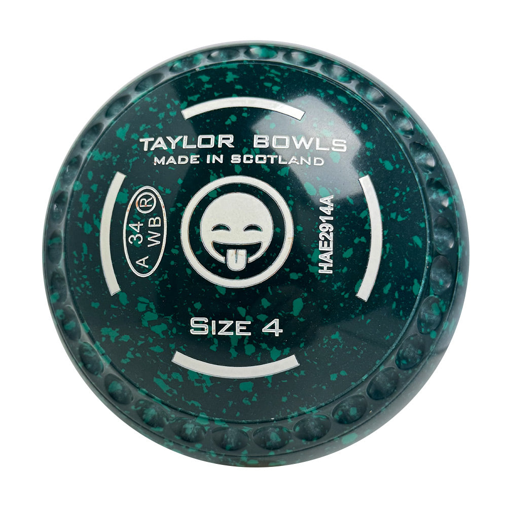 Taylor Redline SR Lawn Bowls Size 4 Heavy Gripped Dark Green/Green HAE2914A