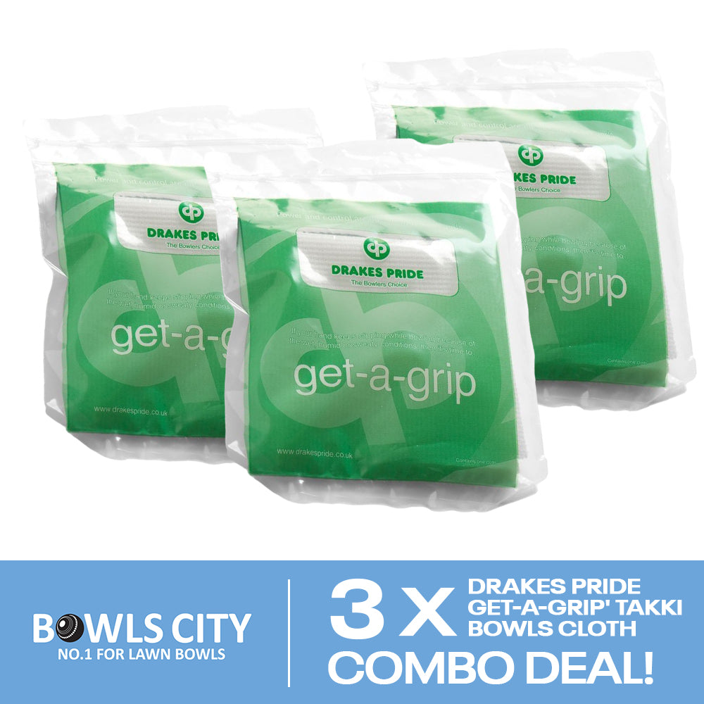 Drakes Pride Grip Cloth Sports Grip Enhancer - 3 Pack Deal Lawn Bowls/Pole Dancing/Gymnastics/Football