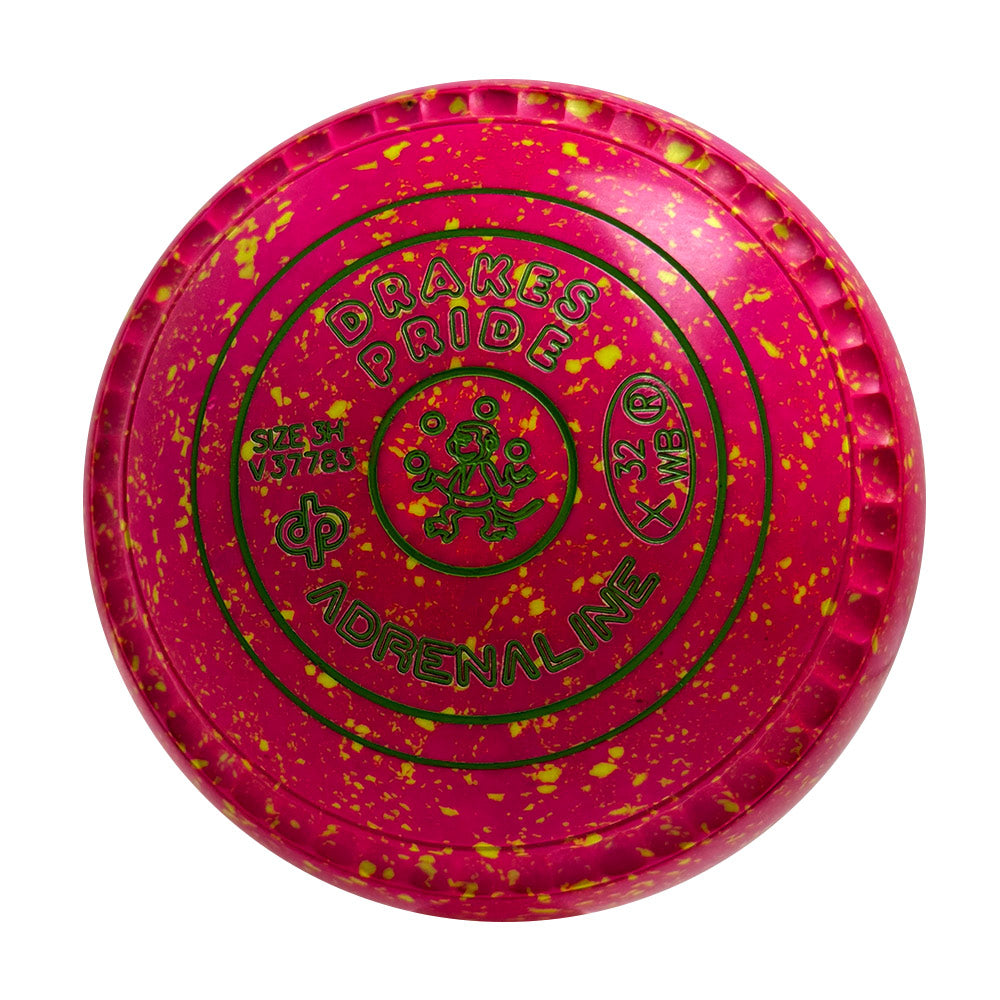 Drakes Pride (Pre-Owned) Adrenaline Lawn Bowls 3 Heavy Gripped Pink/Yellow V37783