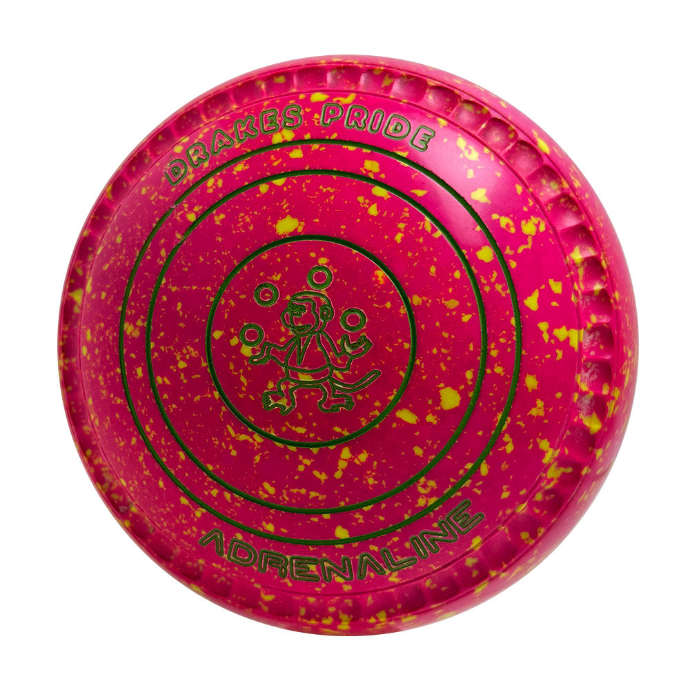 Drakes Pride (Pre-Owned) Adrenaline Lawn Bowls 3 Heavy Gripped Pink/Yellow V37783