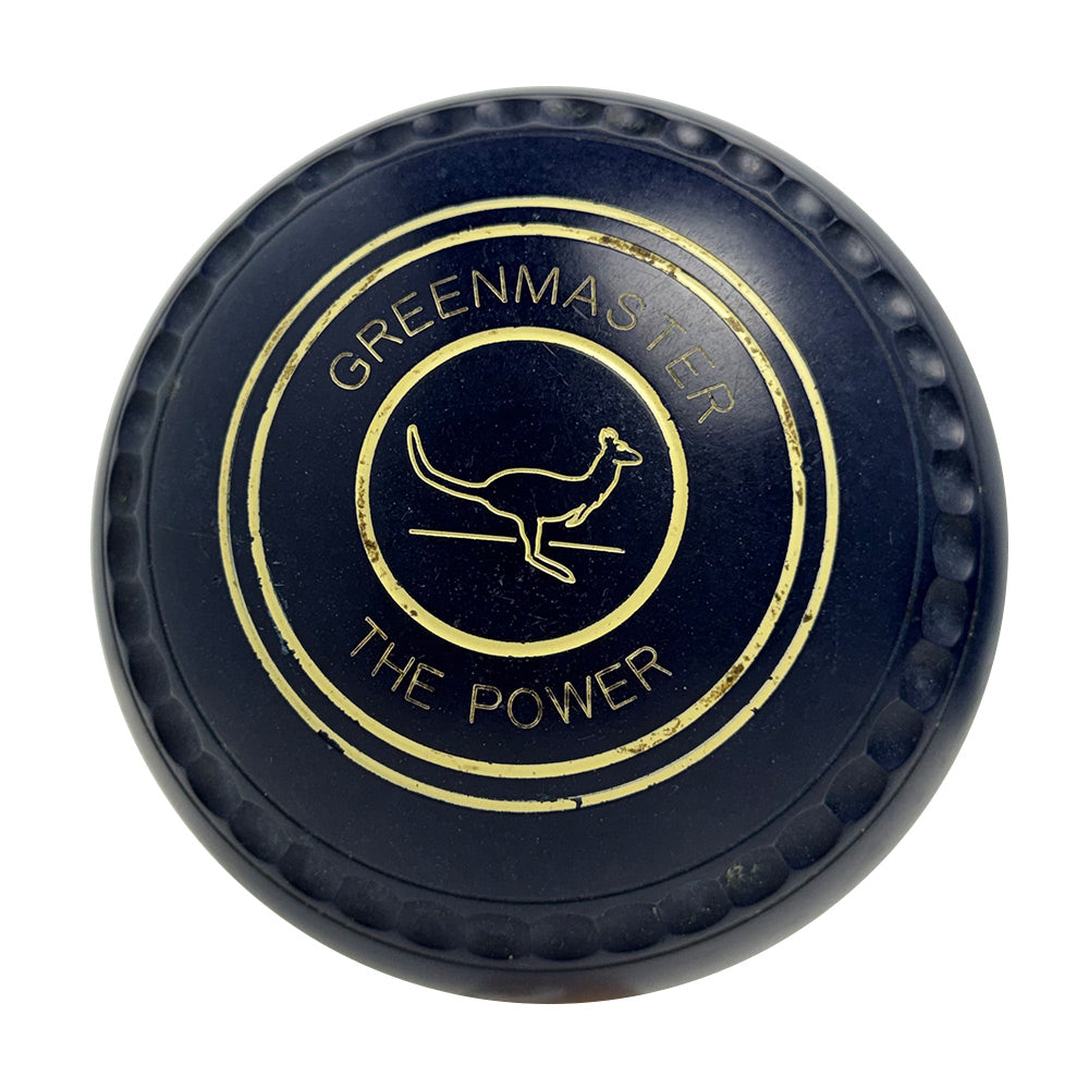 Greenmaster (Pre-Owned) The Power Lawn Bowls Size 4 Heavy Gripped Dark Blue -G173889
