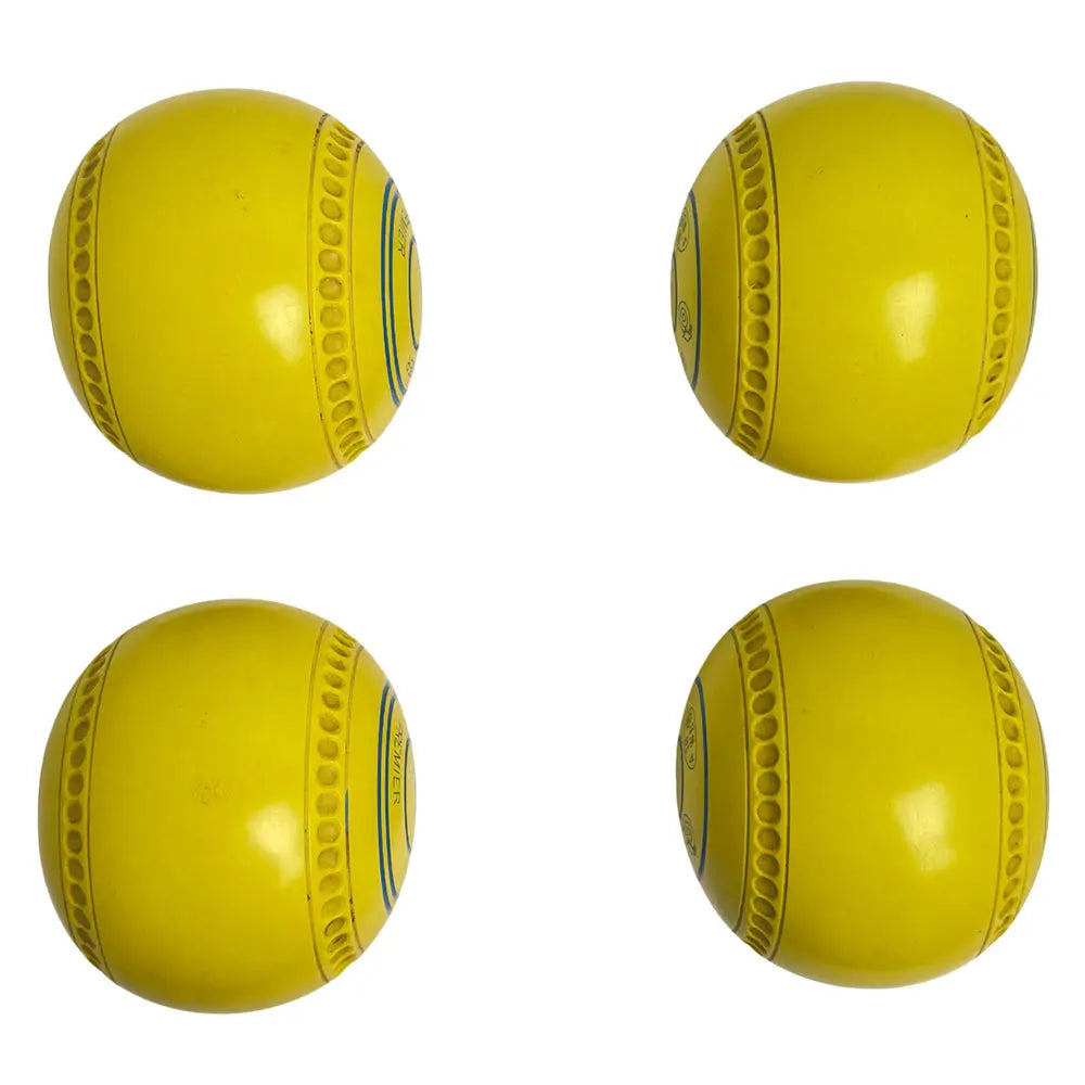 Greenmaster (Pre-Owned) Premier Lawn Bowls Size 4 Heavy Gripped - Yellow -K253986 Greenmaster