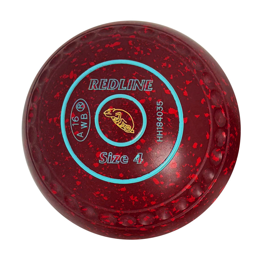 Taylor (Pre-Owned) Redline Lawn Bowls Size 4 Heavy Gripped Maroon/Red - HH184035