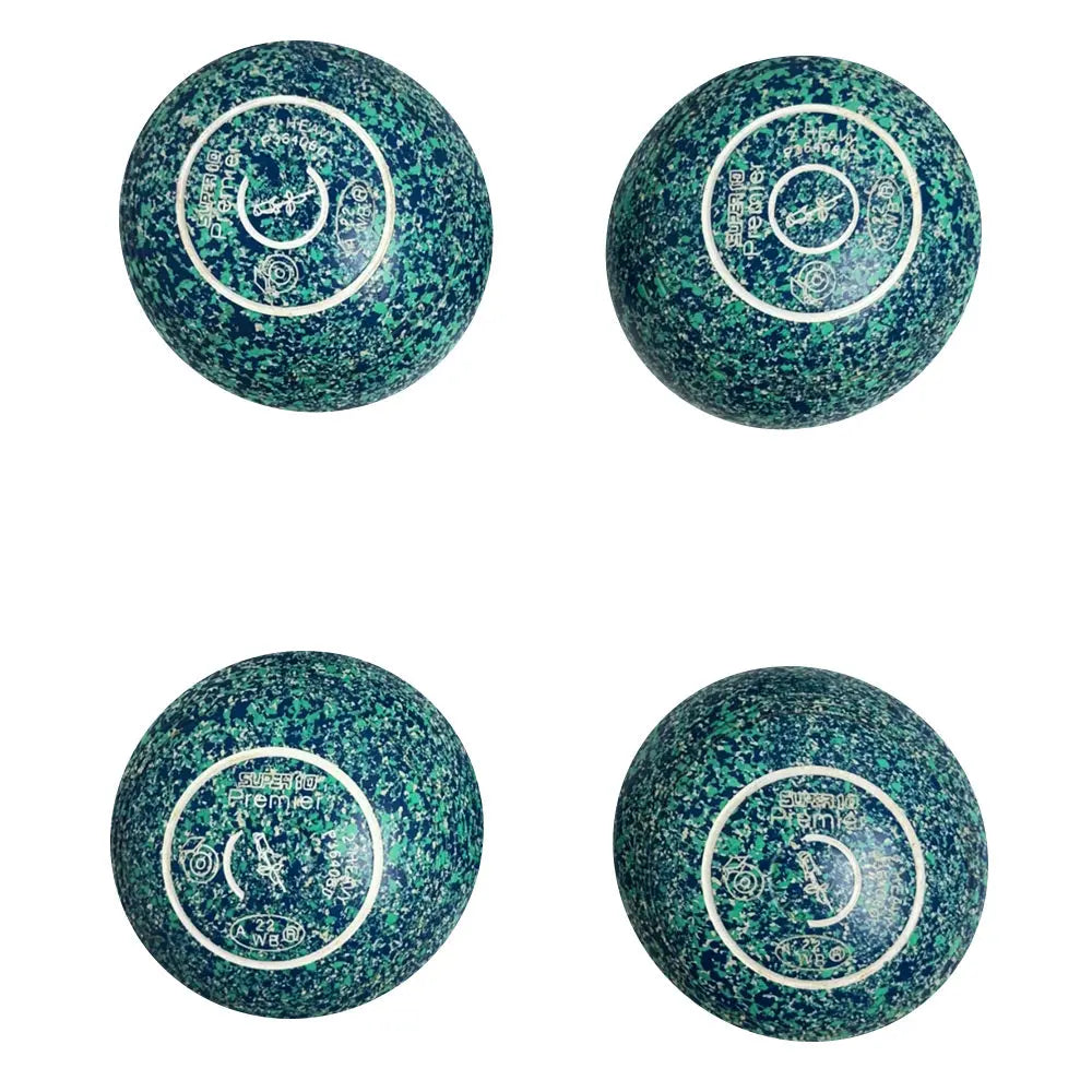 Greenmaster (Pre-Owned) Super 10 Premier Lawn Bowls Size 2 Heavy Non-Gripped - Lime/Blue Speckle - Bowls City