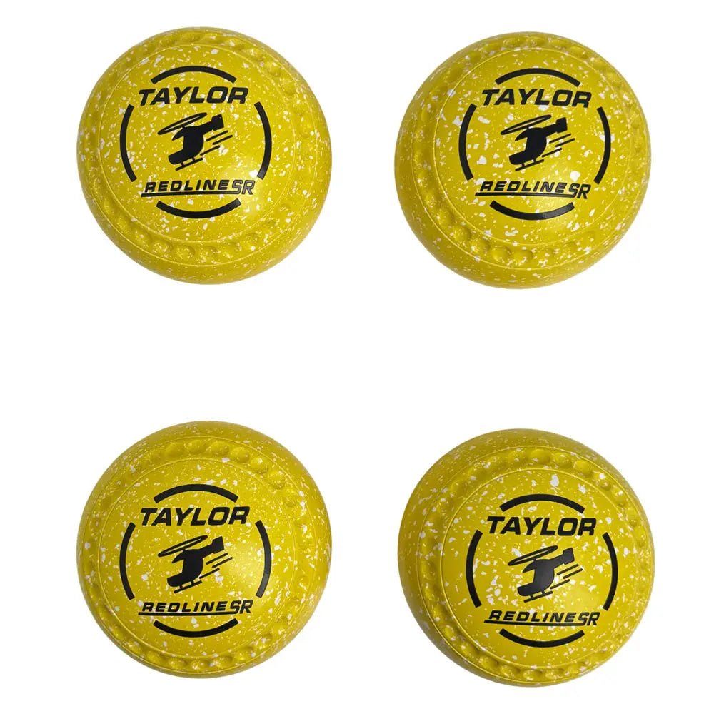 Taylor (Pre-Owned) Redline SR Lawn Bowls Size 4 Heavy Gripped - Yellow Speckle - HAD4110A Taylor