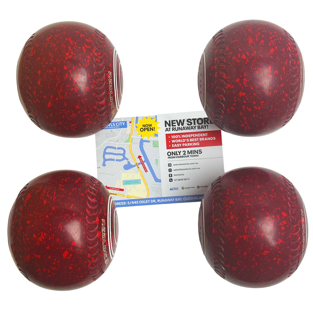 Taylor (Pre-Owned) Redline SR Lawn Bowls Size 3 Heavy Gripped - Maroon Speckle HS439946A