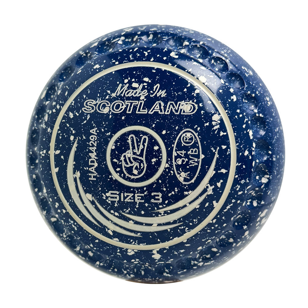 Taylor SRV Lawn Bowls Size 3 Heavy Gripped Blue/White HAD4429A