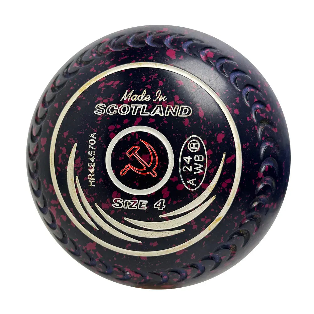 Taylor (Pre-Owned) SRV Lawn Bowls 4 Heavy Gripped Dark Blue/Magenta - HR424570A - Bowls City