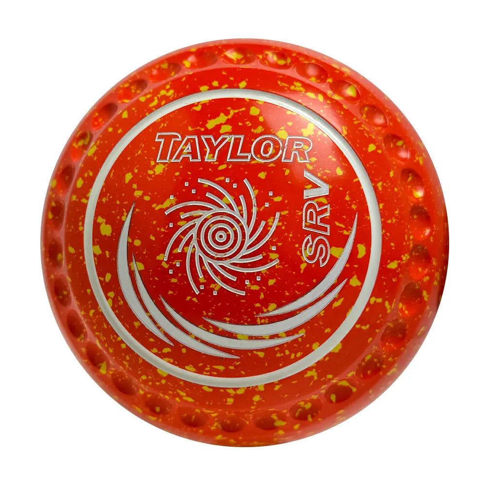 Taylor SRV Lawn Bowls Size 4 Heavy Gripped Orange/Yellow - HAE4746A