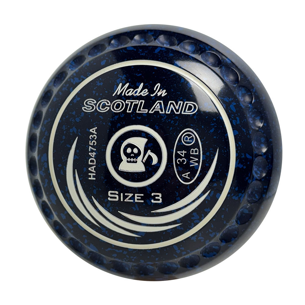 Taylor SRV Lawn Bowls Size 3 Heavy Gripped Dark Blue/Blue  HAD4753A