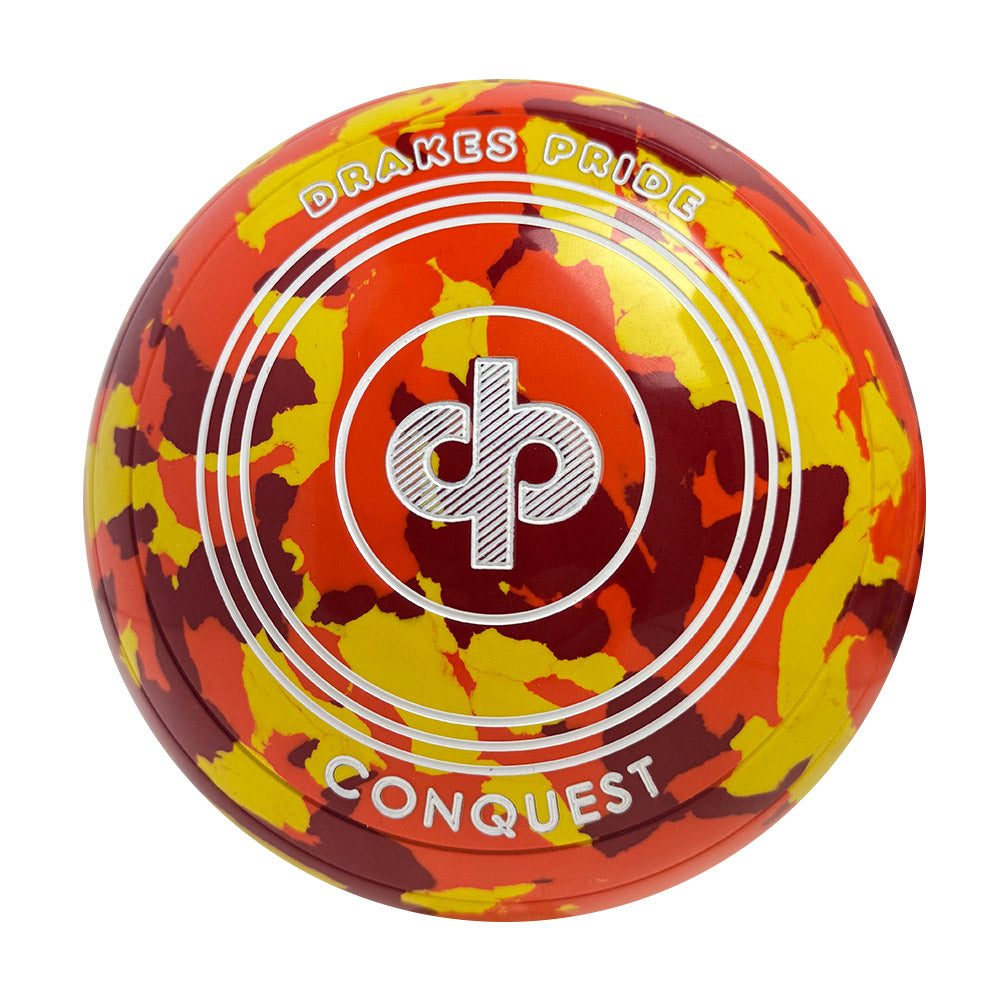 Drakes Pride Conquest Lawn Bowls Size 3 Heavy Non-Gripped - Camo Lava -7608-44845