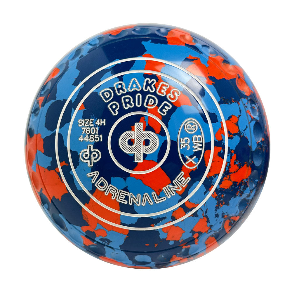 Drakes Pride Adrenaline Lawn Bowls Size 4 Heavy Gripped - Camo Nebula - 7601-44851