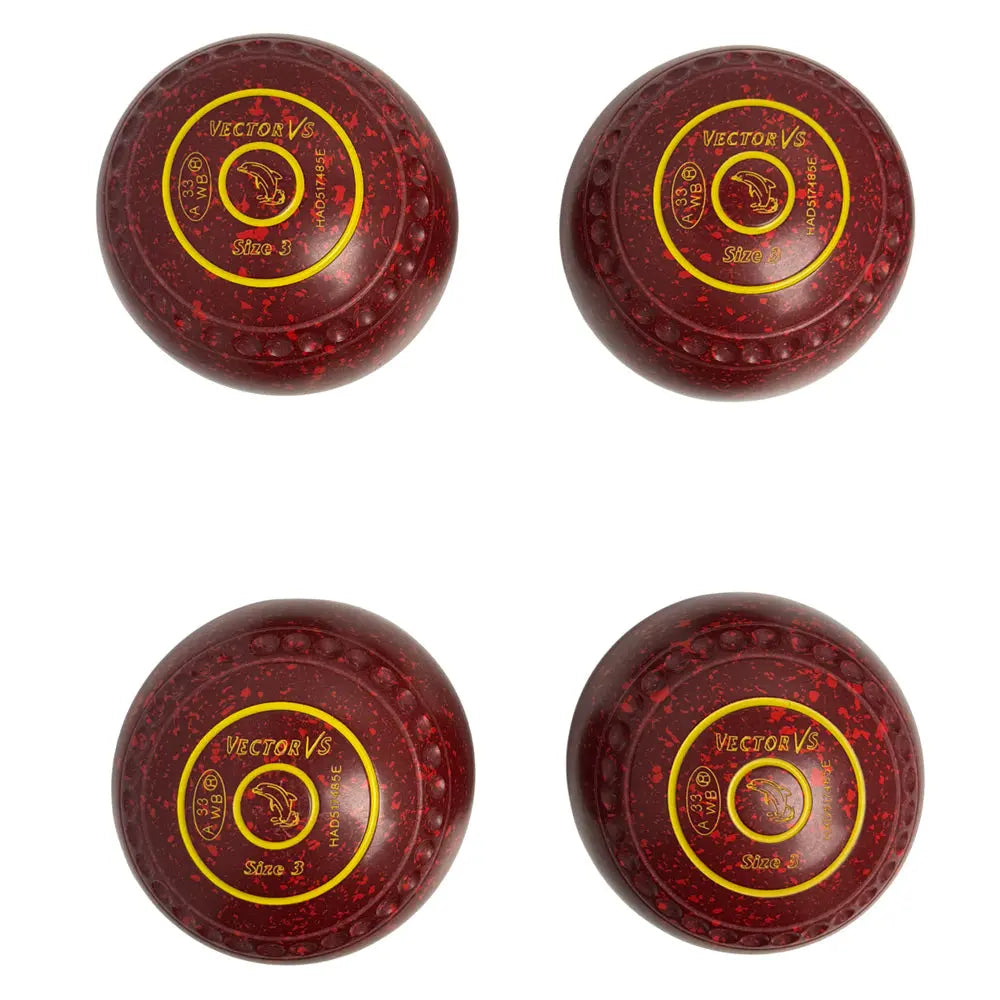 Taylor (Pre-Owned) Vector VS Lawn Bowls Size 3 Heavy Gripped - Red Speckle HAD517485E Taylor